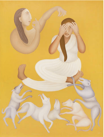 Manjit Bawa (India, 1941-2008), Untitled. Oil on canvas.