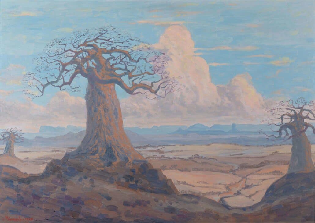 JH Pierneef, Baobabs with Soutpansberg in the distance, 1920, R – 9 million