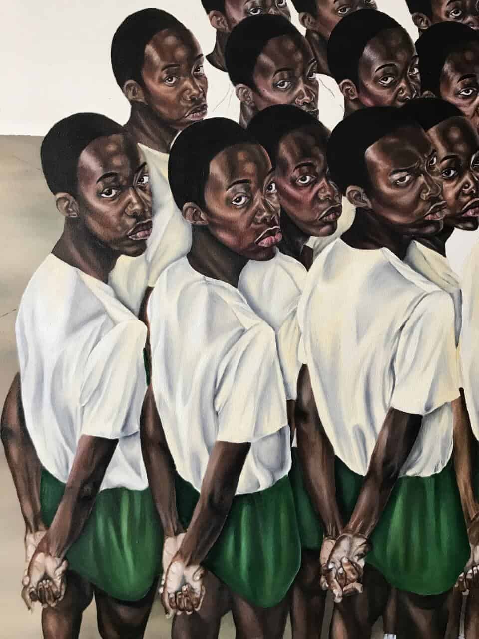 Ekene Emeka Maduka, Morning Assembly, 2020. Oil on canvas. Courtesy Polartics (2)