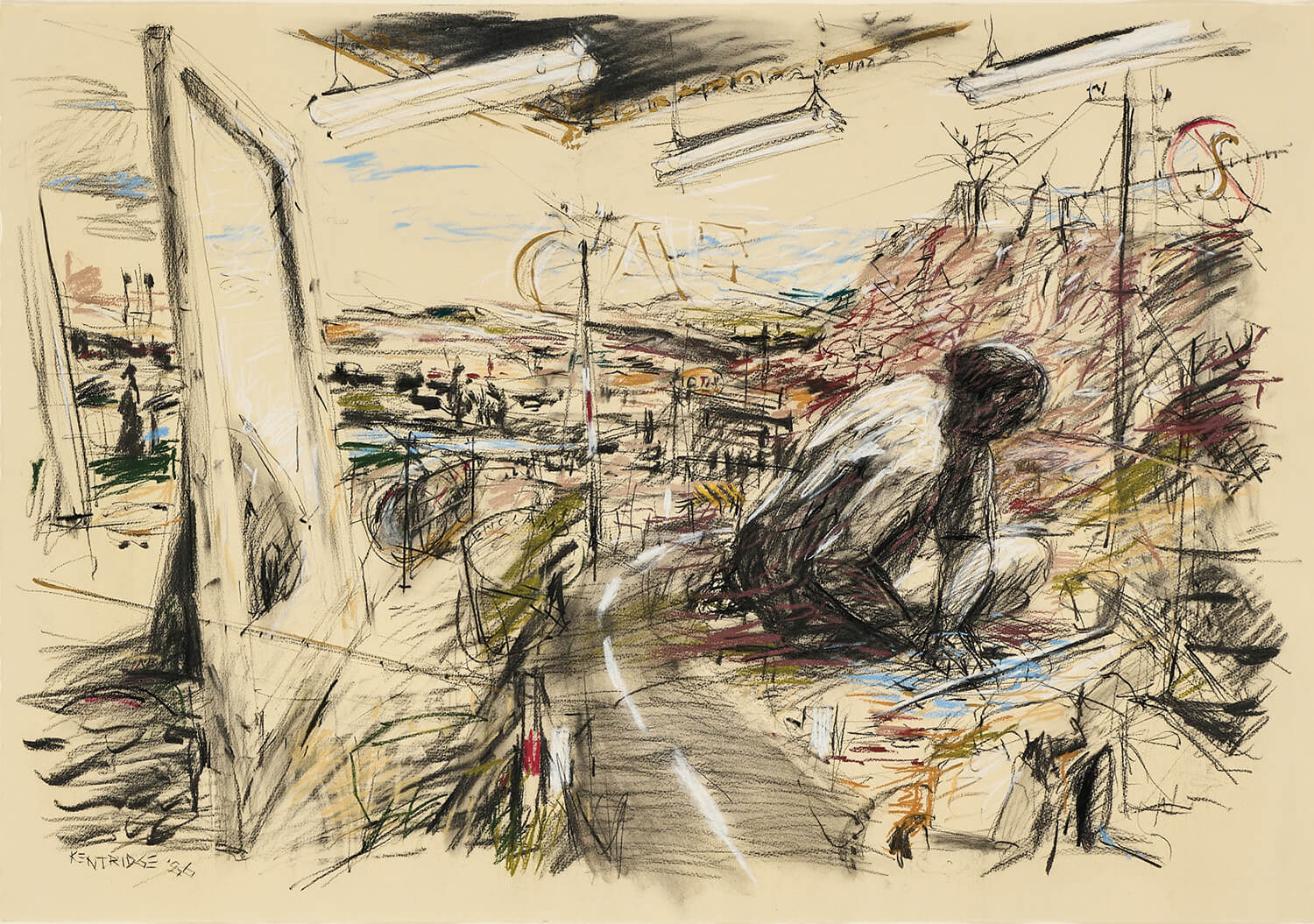 William Kentridge, Landscape with crouching figure | Estimate: ZAR 1 000 000 – 1 500 000