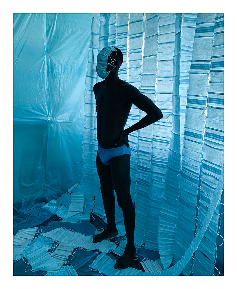 Tatenda Chidora, Self Isolation, 2020. Ilford Smooth Cotton Rag, 310gsm. 660 x 800 x 50mm. Courtesy of BKhz Gallery.