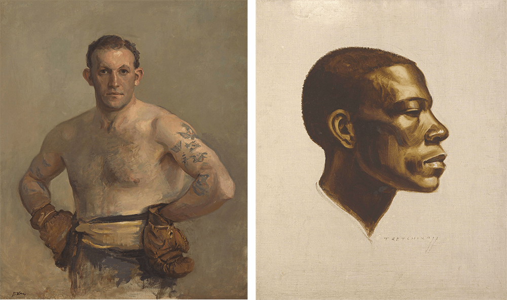 LEFT: Lot 372: Dorothy Kay, The Boxer. Oil on canvas, 107 x 88,5cm. R 400 000 - 600 000. RIGHT: Lot 373: Vladimir Tretchikoff, Portrait of an African Man. Oil on canvas board, 59,5 x 50cm. R 250 000 - 350 000