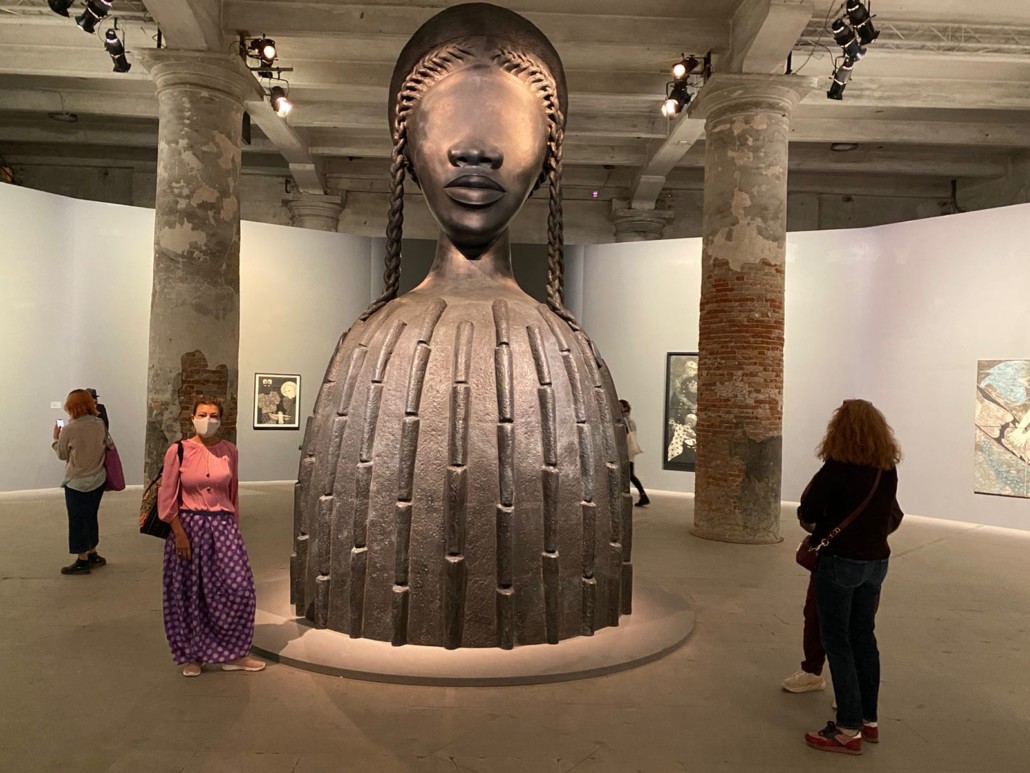 Simone Leigh’s Brick House greets visitors in the opening gallery. Photographer: Brendon Bell-Roberts