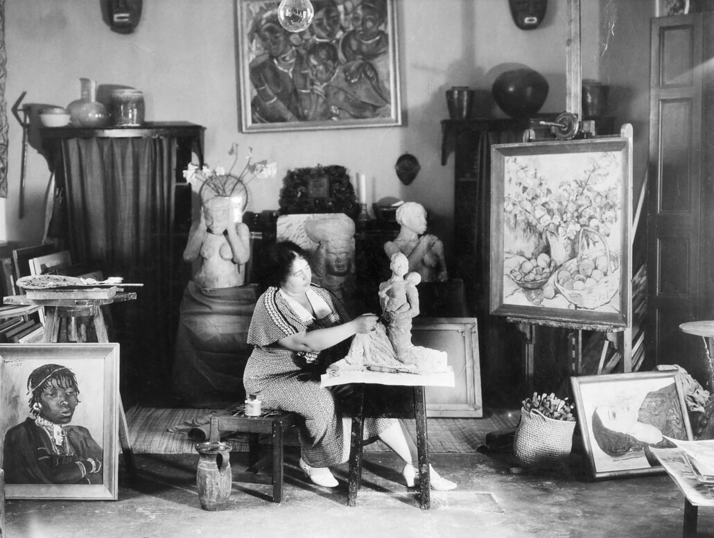Irma Stern in her studio (1936). Courtesy National Library of South Africa, Cape Town